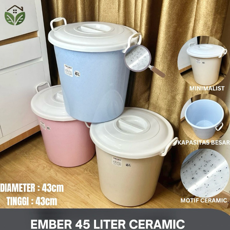 HappymeStore - Ember Tutup 45 Liter - NYAMAN Ember Mandi / Bak Mandi / Ember jumbo / Ember Plastik /
