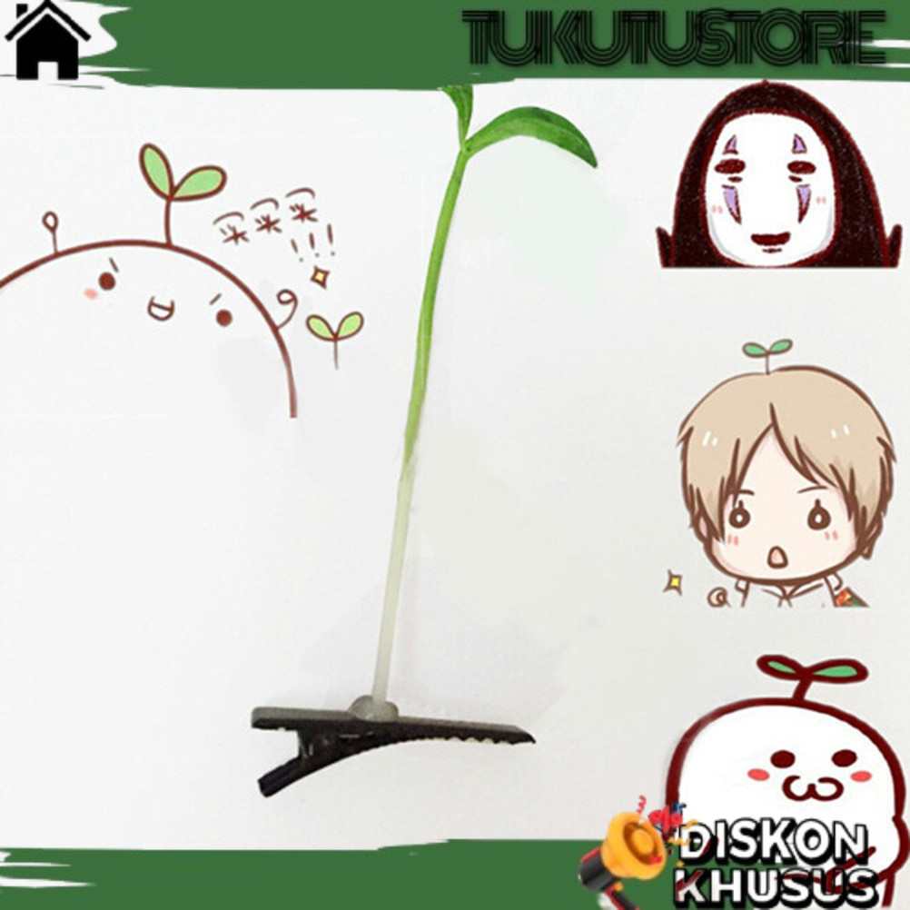 AWALTAHUN TERBARU HPDA hairpin sepucuk daun tunas tauge sporut hick jepit rambut cosplay ECOS