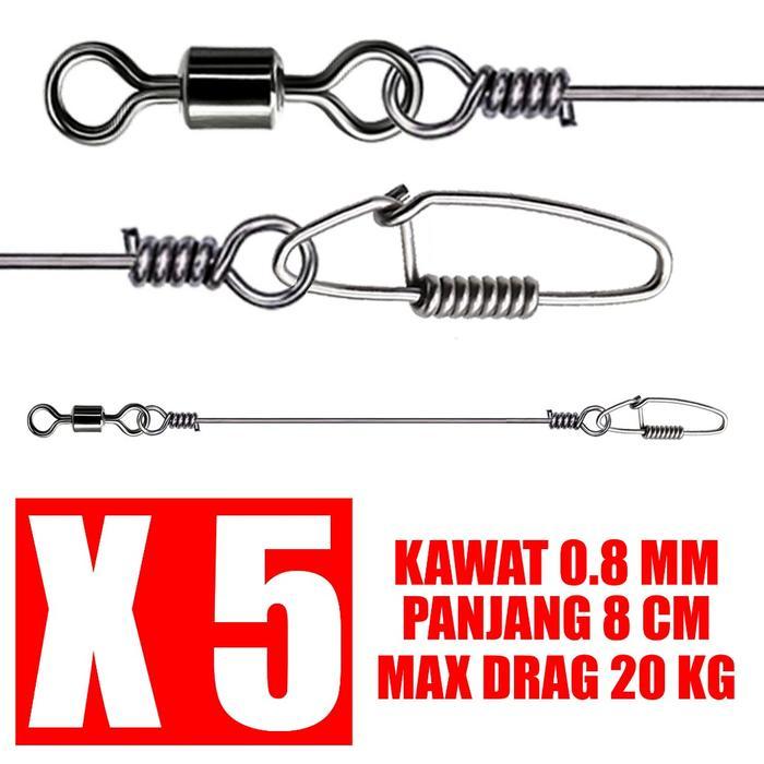 Kawat Neklin Anti Gigi Tajam Untuk Memancing Gabus Toman Zman Baby SIlencer Pancing Pancing - Kawat 