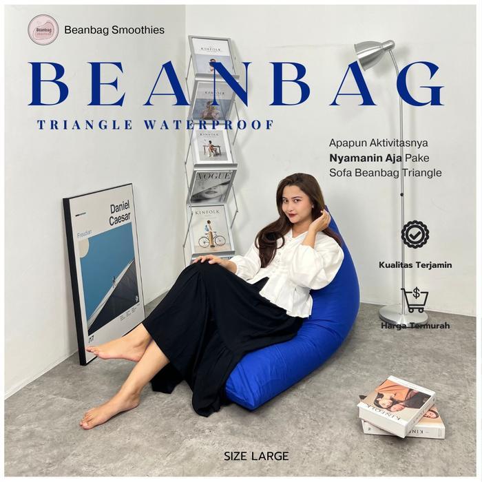 BEAN BAG PLUS ISI MURAH WATERPROOF WARNA SOLID KAIN POLYESTER IMPORT