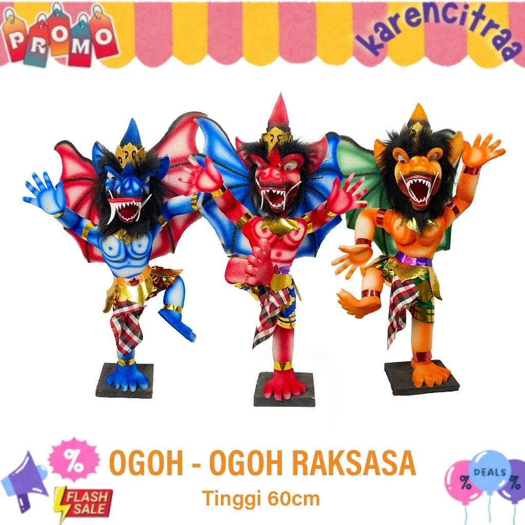 Ogoh Ogoh Raksasa - Ogoh Ogoh Mini - Ogoh Ogoh Spon - Ogoh Ogoh Bali - Mainan Anak - Patung Ogoh Ogo