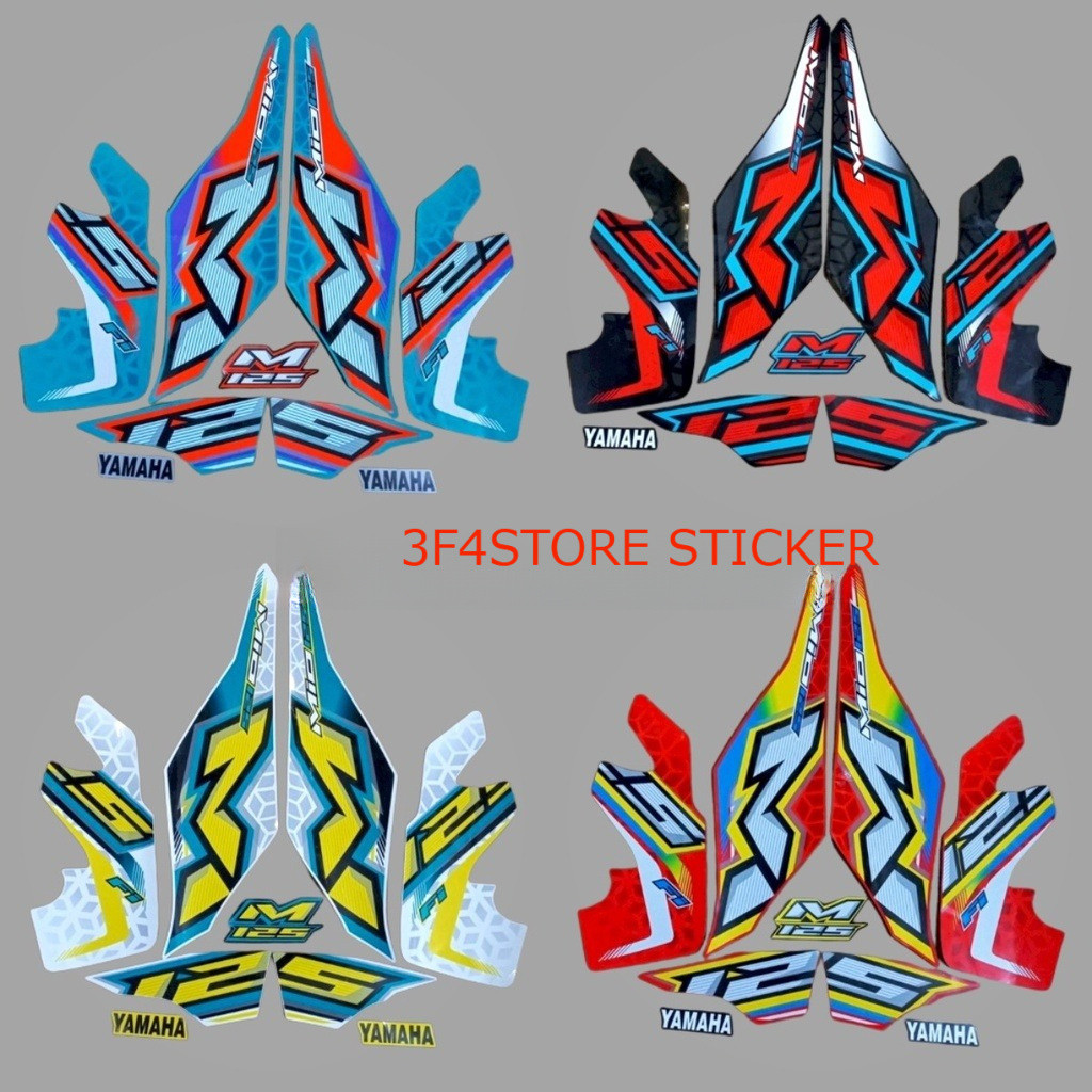 Striping stiker polet motor yamaha Mio m3 125 mio125 2022 2023 Fullset list stiker motor standar