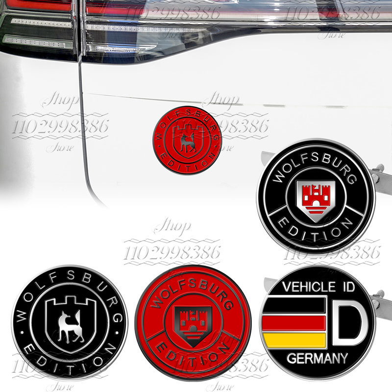 3D Metal Wolfsburg Edition Logo Front Grill Emblem Sticker For Golf Mk5 VW Passat Jetta Tiguan Polo 