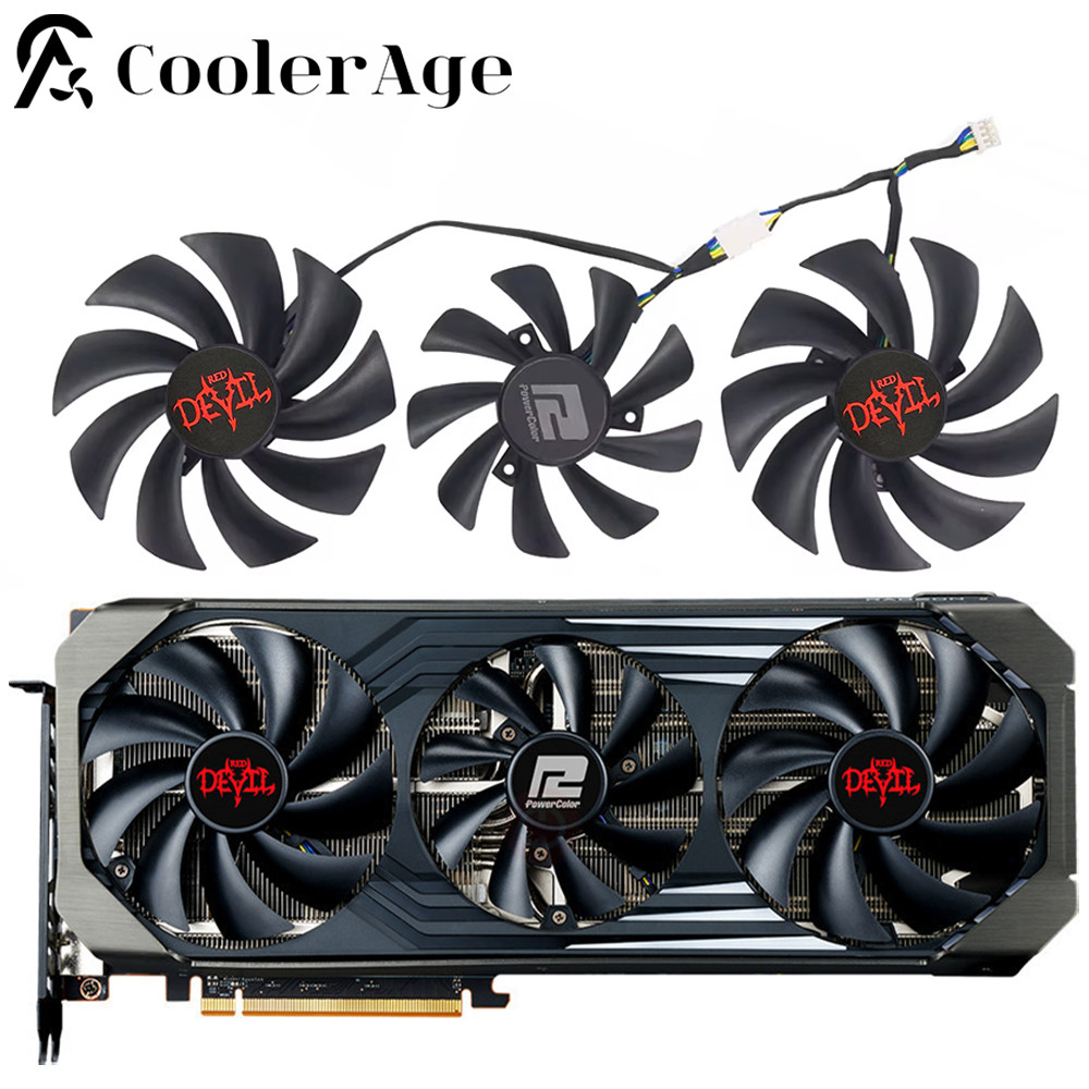 For PowerColor RX 6800 6800XT Red Dragon 6700XT 6900XT Red Devil 95MM 85MM FD8015U12D Graphics Card 