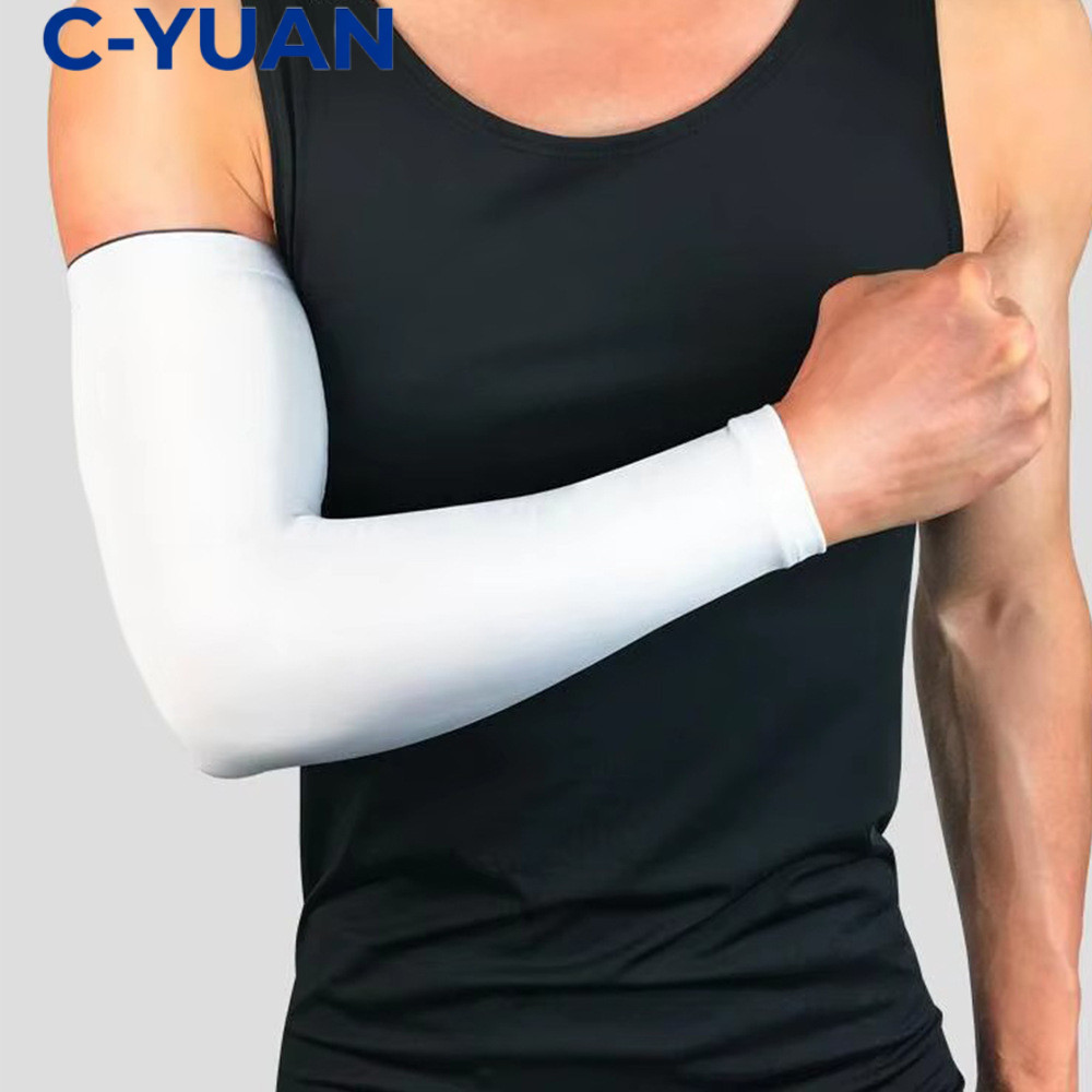 cyuan 1 Pasang Golf Arm Sleeve Nylon / Arm Sleeve Elastis / Arm Sleeve UV Protection