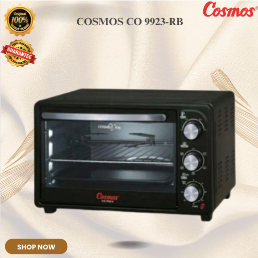 Cosmos CO9923RB Oven Listrik BBQ Rotisserie 23 Liter 6 Pilihan Elemen Pemanas Stainless Steel Knob A