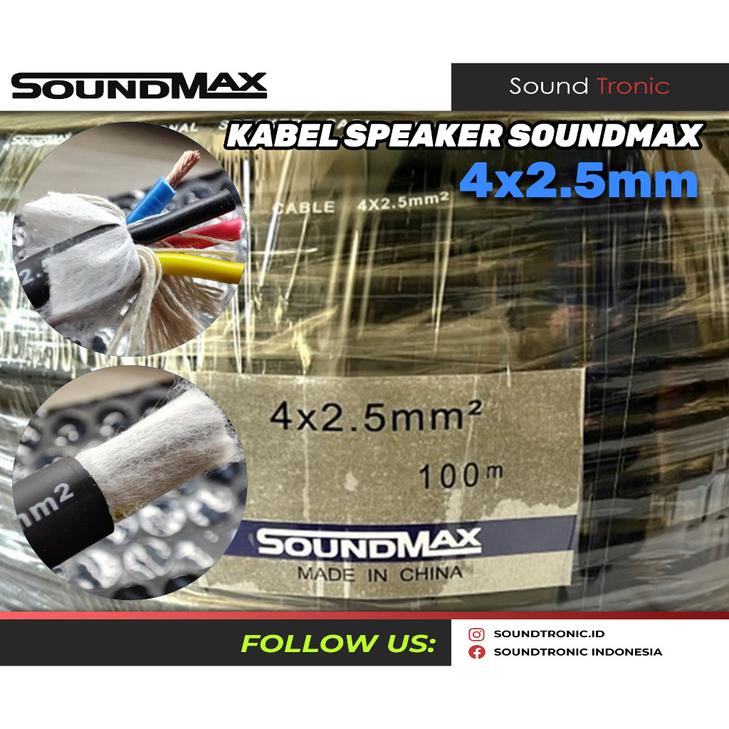 Kabel Speaker SOUNDMAX 4x2.5 Meteran