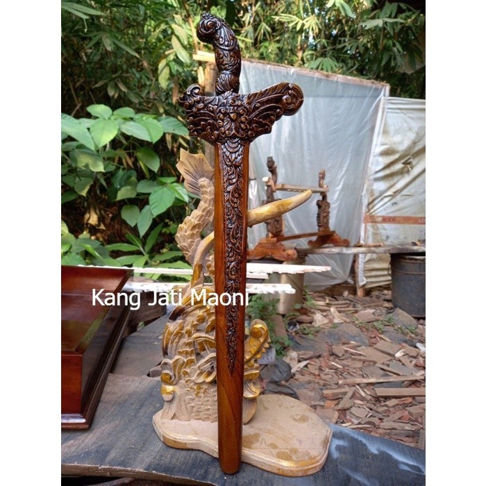Warangka Keris Full Ukiran FInishing patrem standart sudah lubang