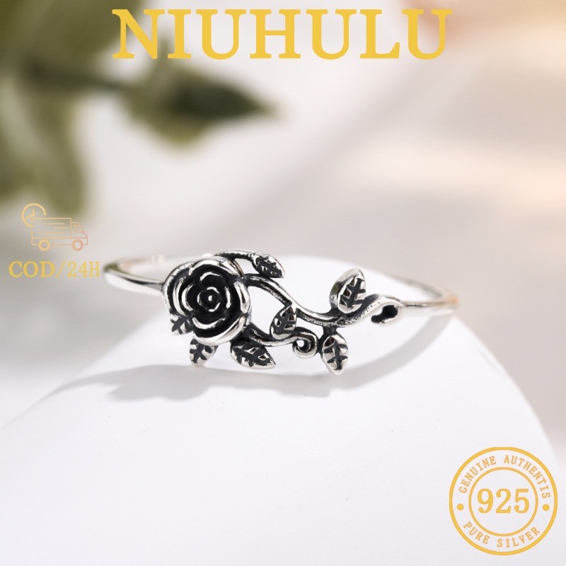 Cincin Mawar Perak 925 Thailand Vintage