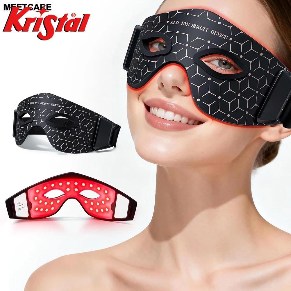 Red Light Eye Mask 630NM 850NM LED Eye Red Light Therapy Eye Mask with 5Modes Massager for Relieve E