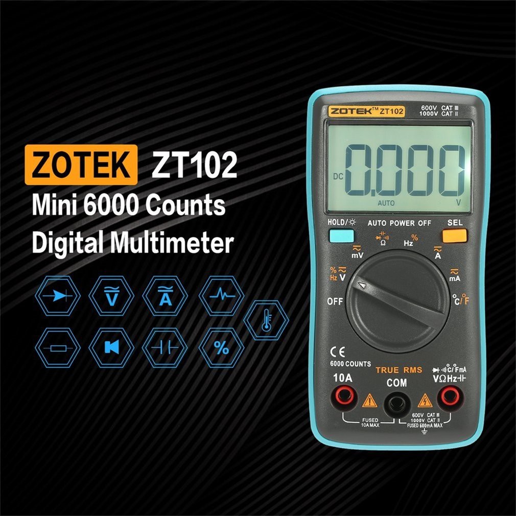Zotek / Zoyi ZT102 Digital Multimeter AVOMeter Multitester AC DC ZT-102