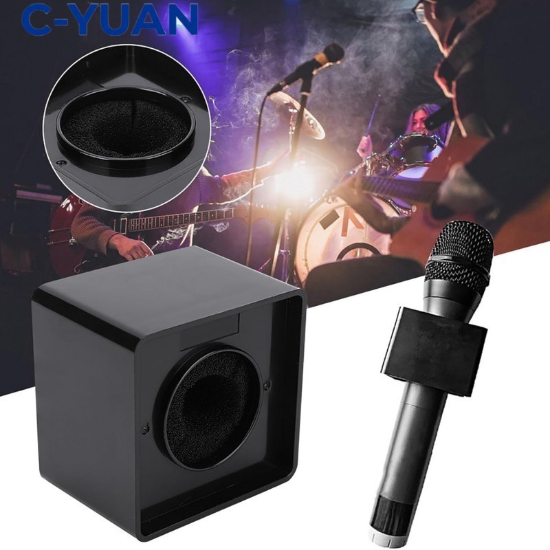 mic holder mikrofon interview cube logo flag station abs plastik microphone holder wawancara wartawa