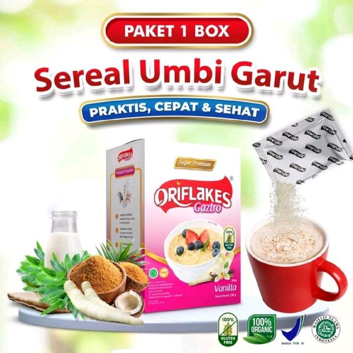 BEST Oriflakes Daily sereal umbi garut 150 Gram sachet praktis  Granola Oatmeal Cereal - Vanila