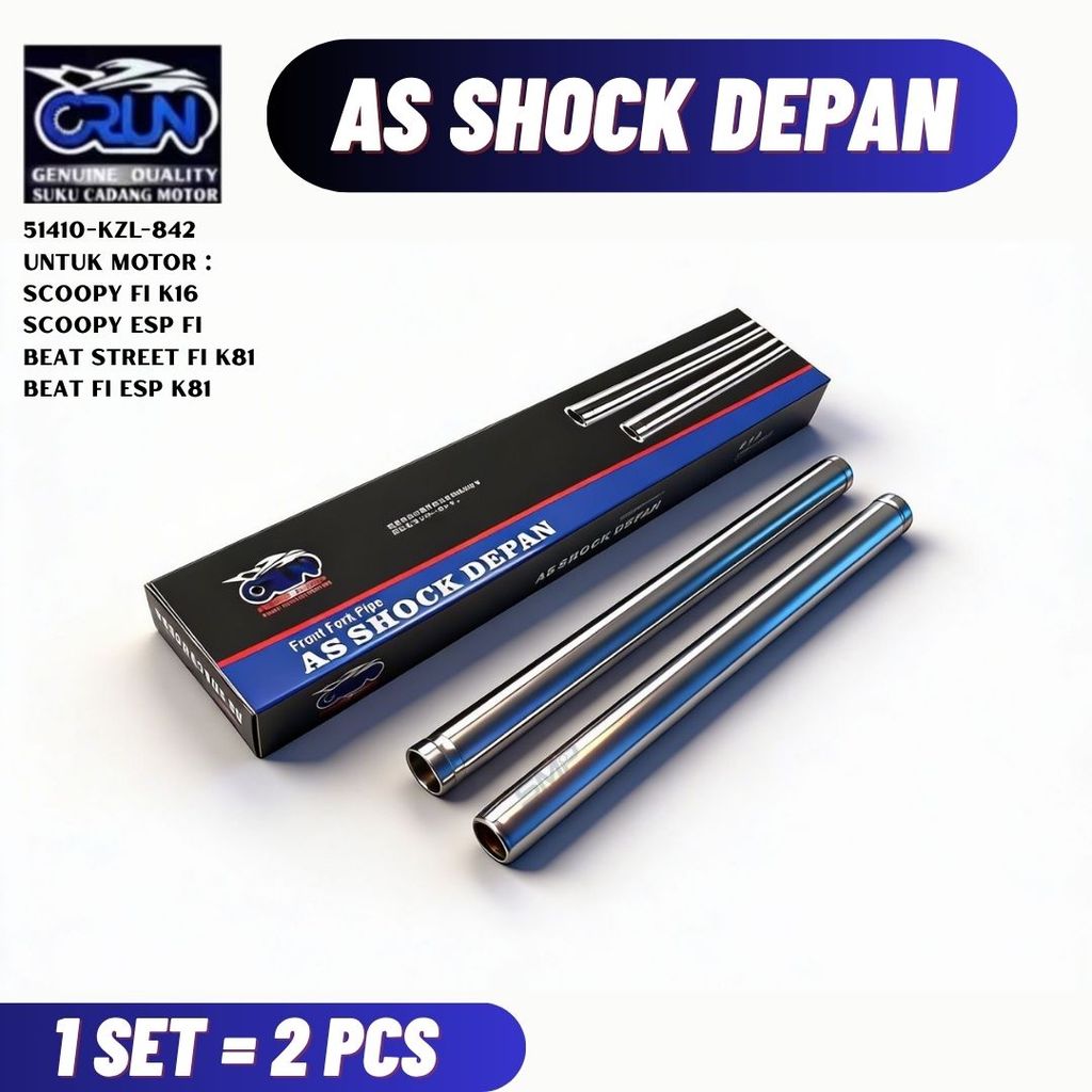 51410-KZL-842 / CRUN As Shockbreaker / As Shock Depan Honda K81 Scoopy ESP FI K16 Beat Street ESP