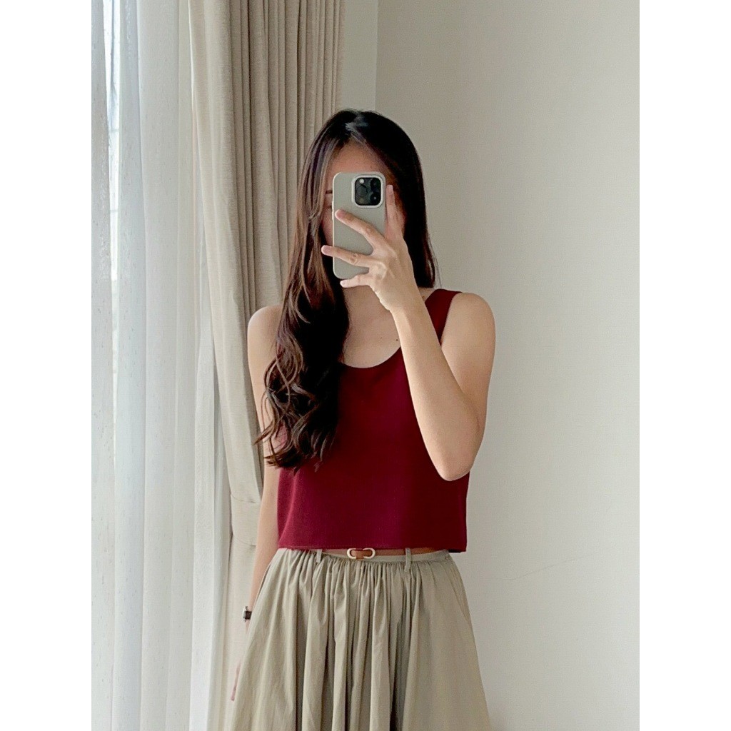 WIDHISTORE Maja Fashion House • Lisa Top Crop Minimalis Spandex