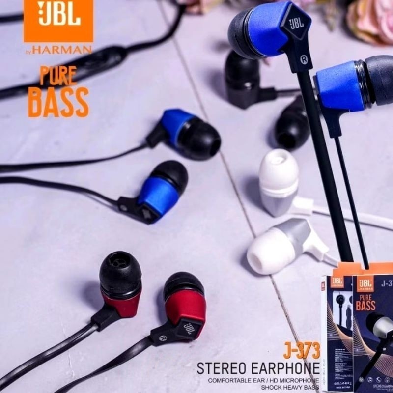 JC HF HEADSET JBL J-373 STRONG EXTRA SUPER BASS HANSFREE ORI IMPORT Headset Termurah ExtraBass Premi