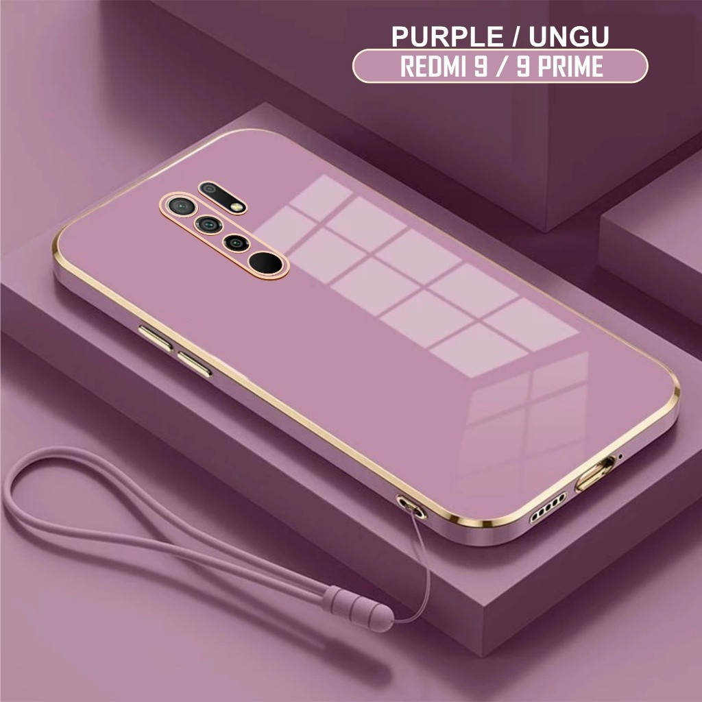 Softcase Xiaomi Redmi 9 9C 10A Case Luxury Plating Free Tali Lanyard