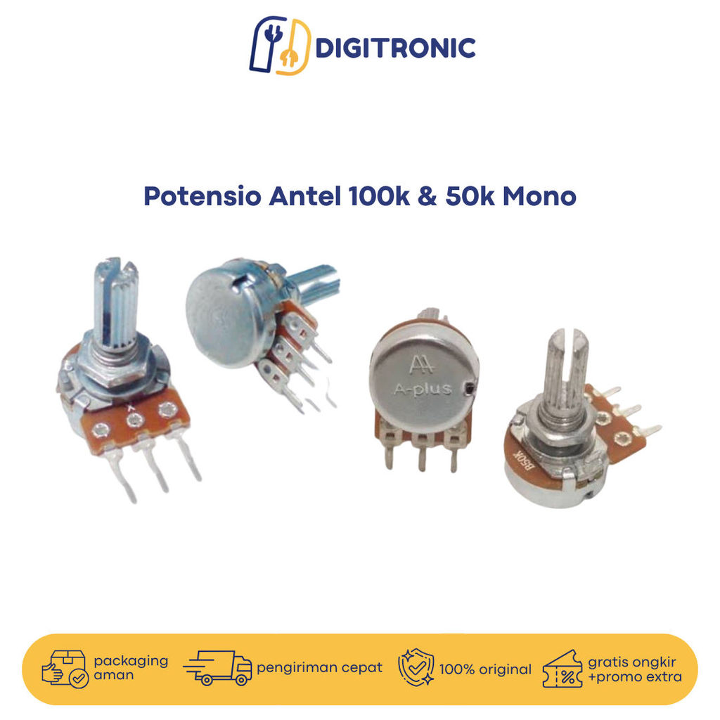 Potensio Antel 100K & 50K Mono A-Plus Original Volume Potensiometer