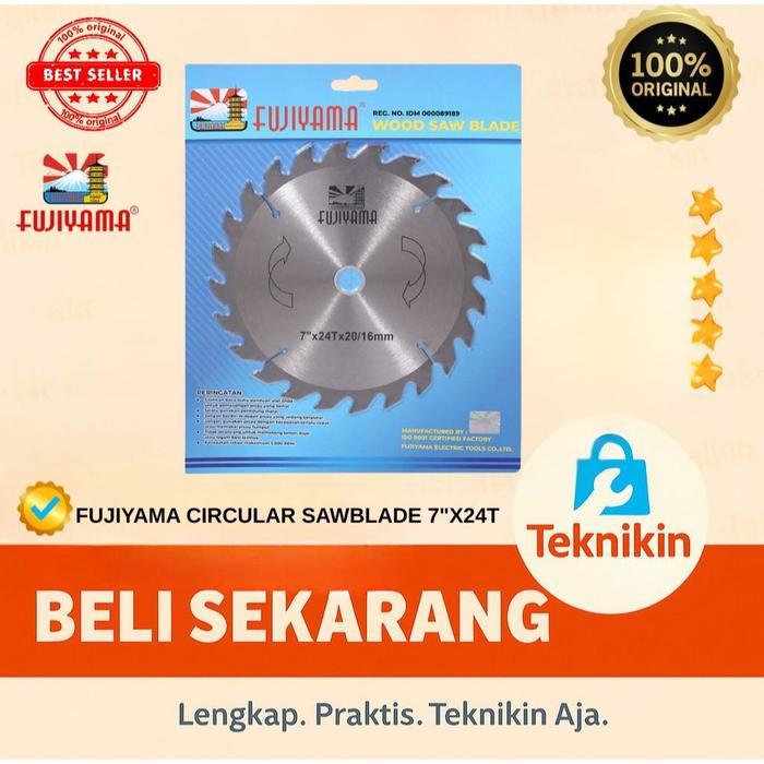Fujiyama Circular Saw Blade 7 inch x 24 T - Mata Pisau Potong Kayu