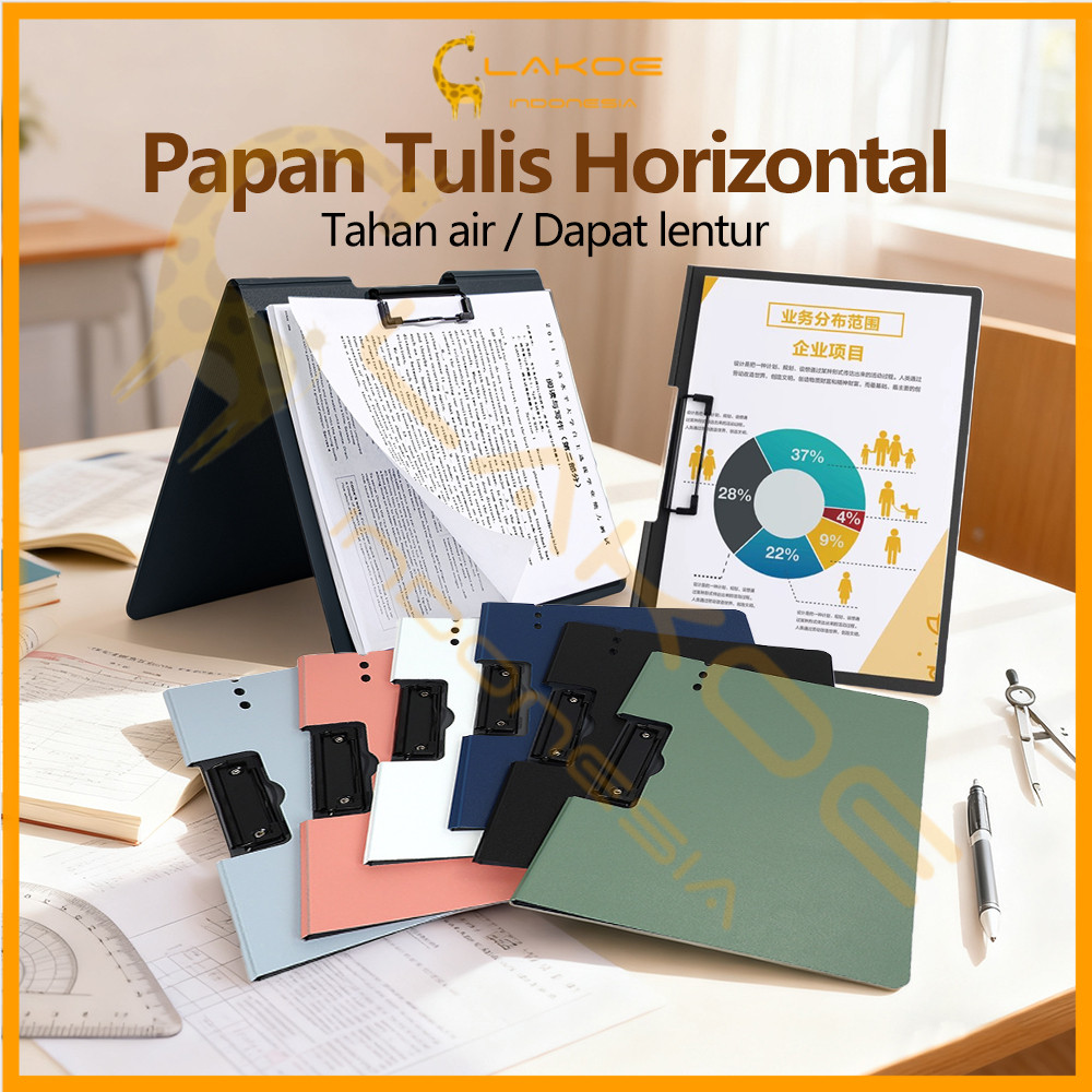 Lakoe Clipboard With Cover Folio Papan Ujian Multifungsi Map folder A4 Aesthetic