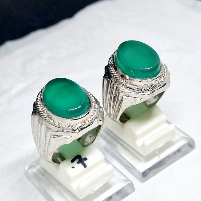 Cincin batu yaman hijau kristal asli original yahman / yahmani / habasy / ahmer elegan