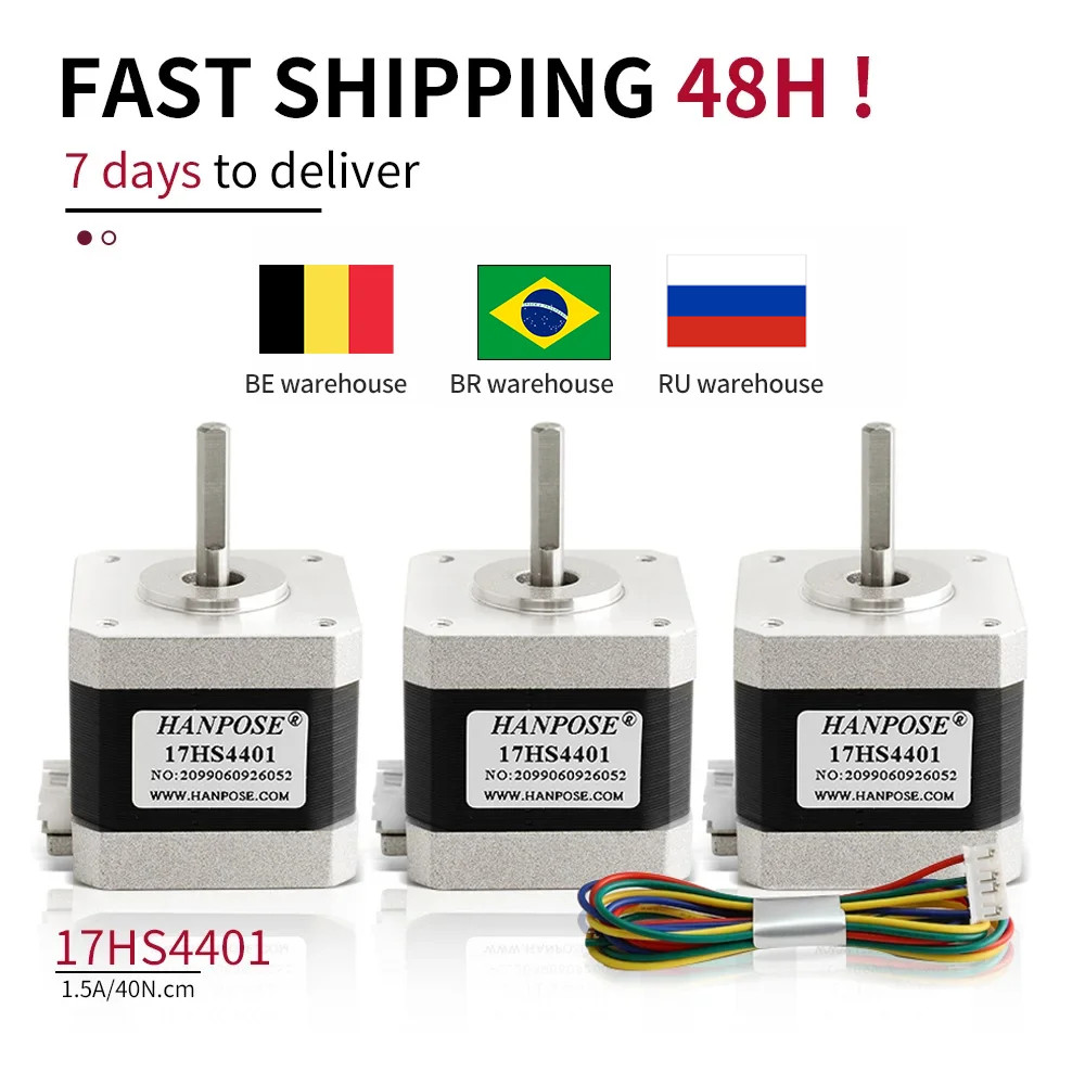 Nema17 Stepper Motor 42 motor 40mm 42BYGH 1.5A (17HS4401) motor 4-lead  for 3D printer stepper motor