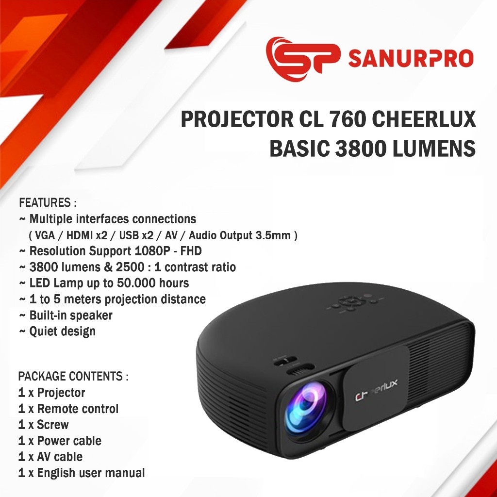 PROJECTOR CL 760 CHEERLUX BASIC 3800 LUMENS