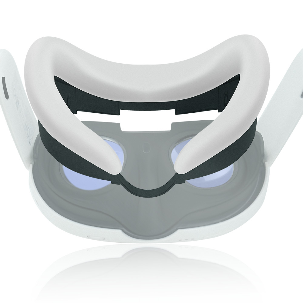 Silicone VR Face Mask Lightproof VR Facial Interface Sweatproof Mask Face Cushion Replacement for Me