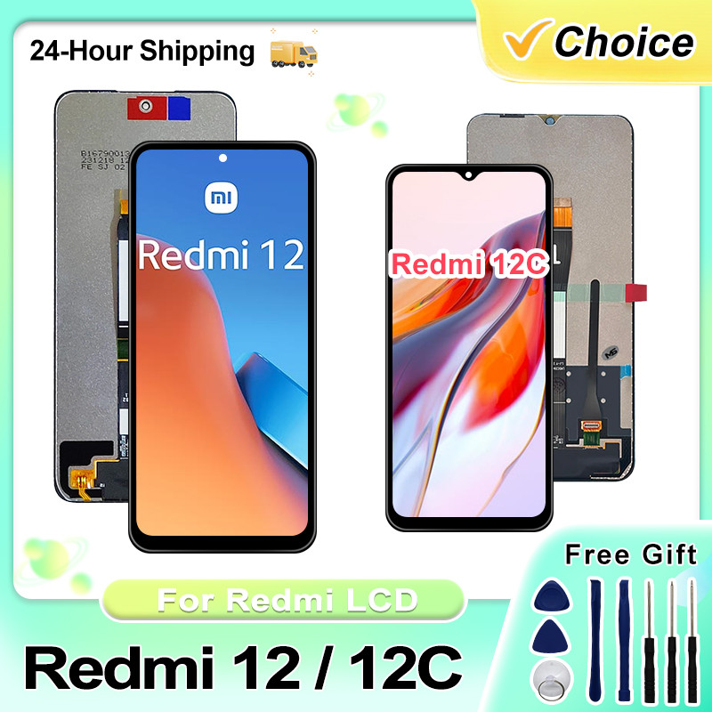 IPS For Xiaomi Redmi 12 LCD splay 23053RN02A Touch Screen For Redmi 12C LCD splay 22120RN86G LCD For