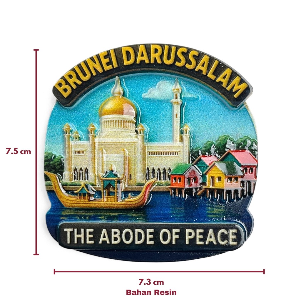 SOuvenir Magnet Kulkas Brunei Darussalam Oleh oleh Negara Brunei Darussalam