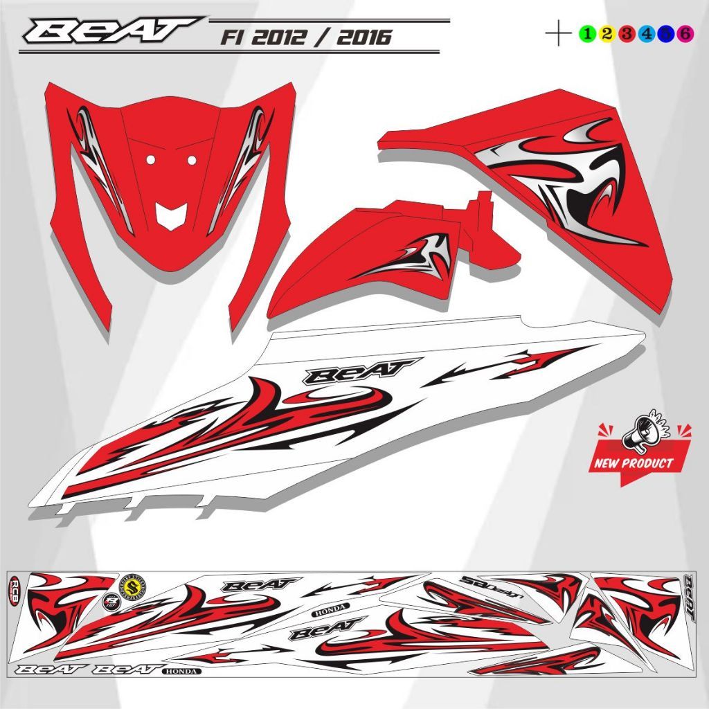 STRIPING STICKER VARIASI BEAT FI MOTIF SIMPLE / STRIPING VARIASI