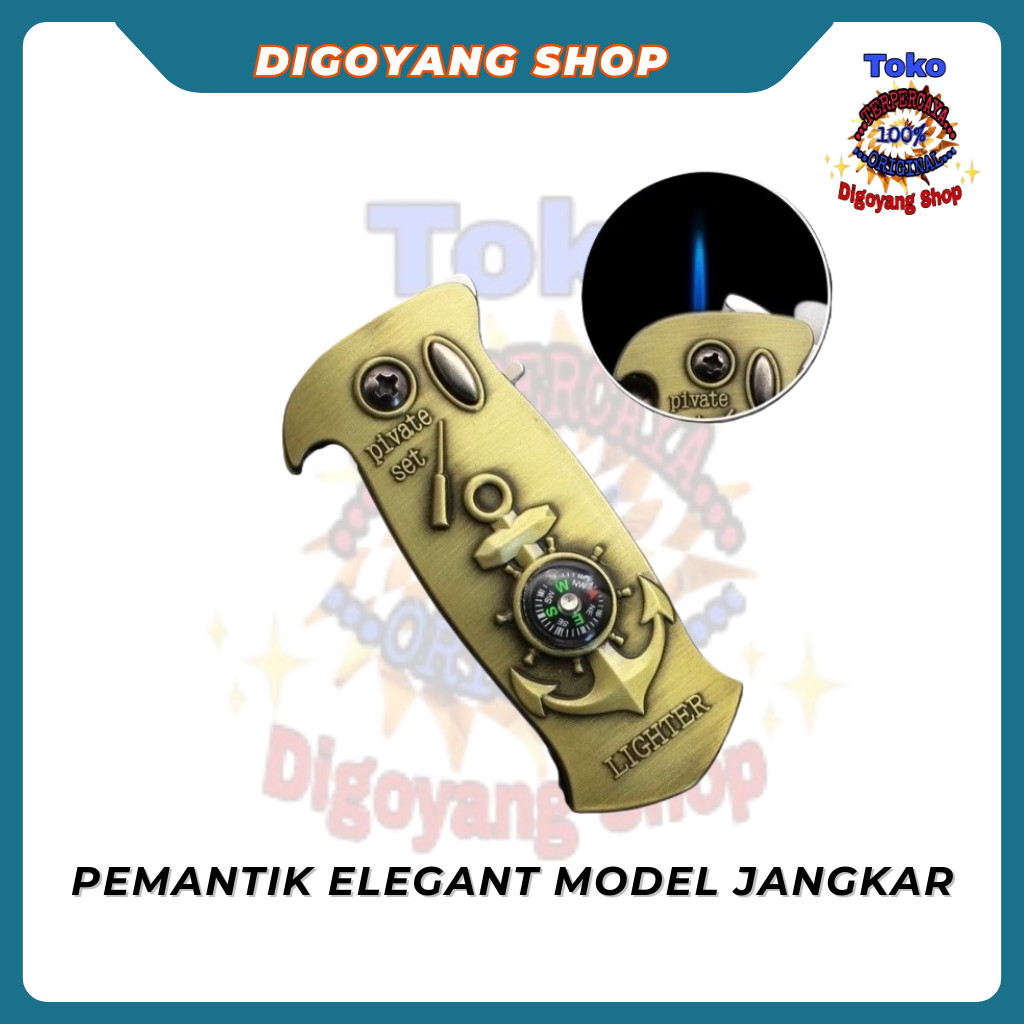 Korek Api Pisau Bara Isi Ulang Model Kompas Jangkar