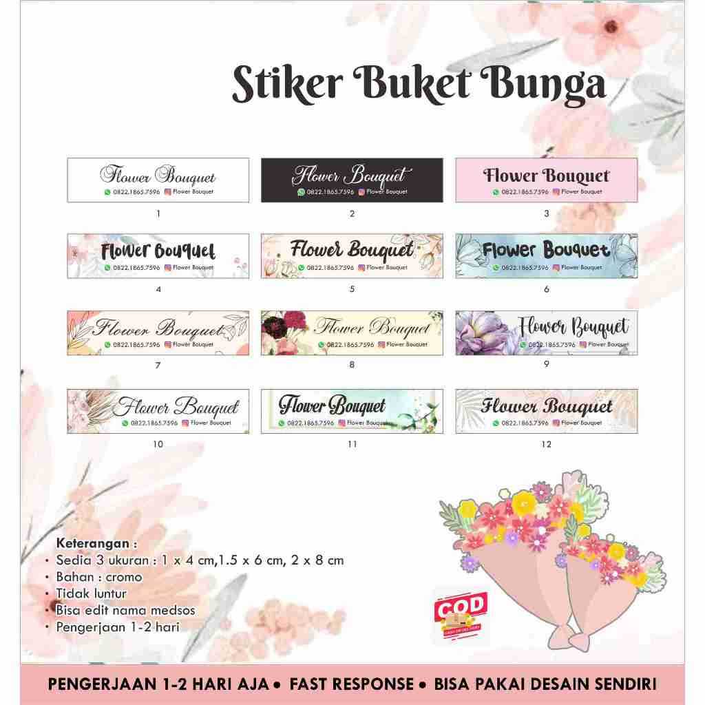 TERLARIS [145 pcs] Stiker Buket Bunga / Bouquet / Flower