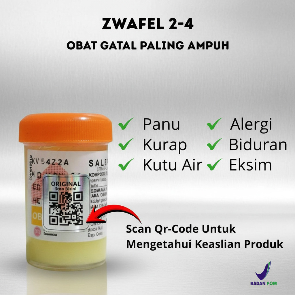 BISA COD Salep Zwafel 2-4 Original BPOM Obat Scabies Salep 24 Gatal Selangkangan Eksim Panu Kadas QR