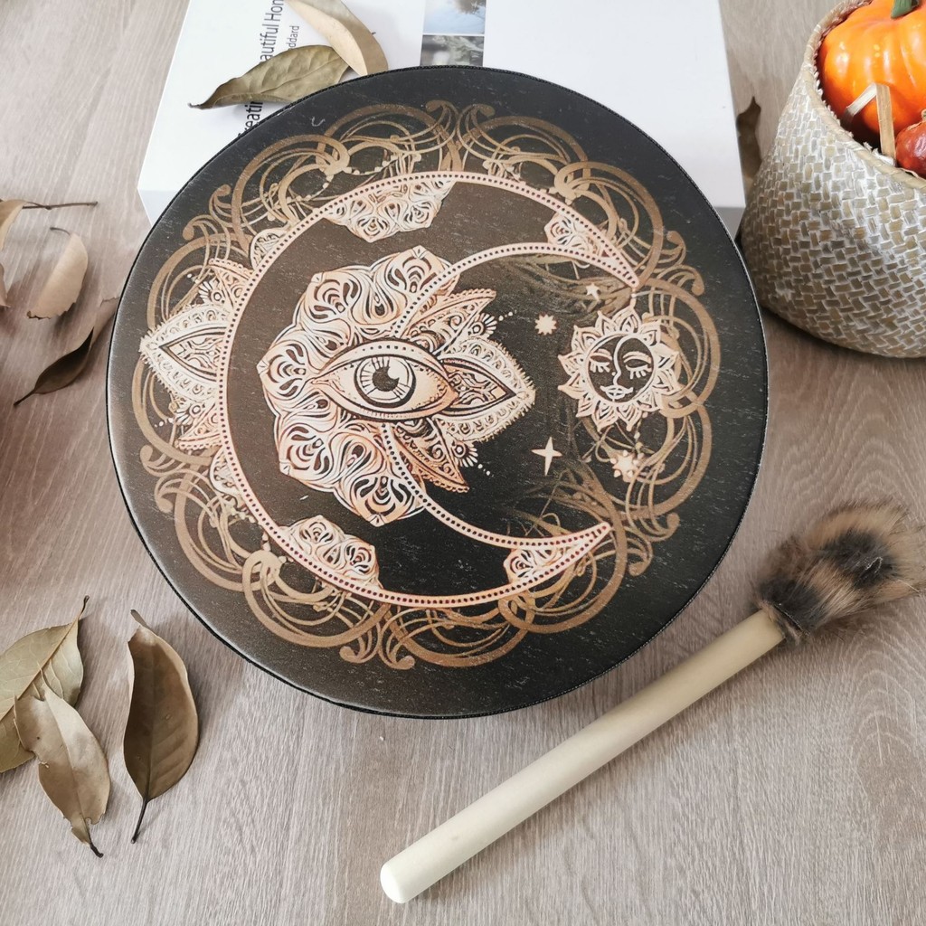 25CM Shaman Drum with Beater Sound Healing Tool Meditation Music Percussion Instrument For Spiritual