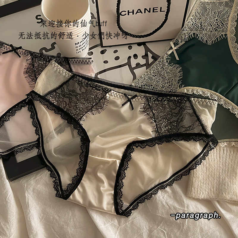 Ruang Pengalaman Terlarang COD  Celana Dalam Segitiga Seksi Semi-Transparan Berpotongan Rendah denga