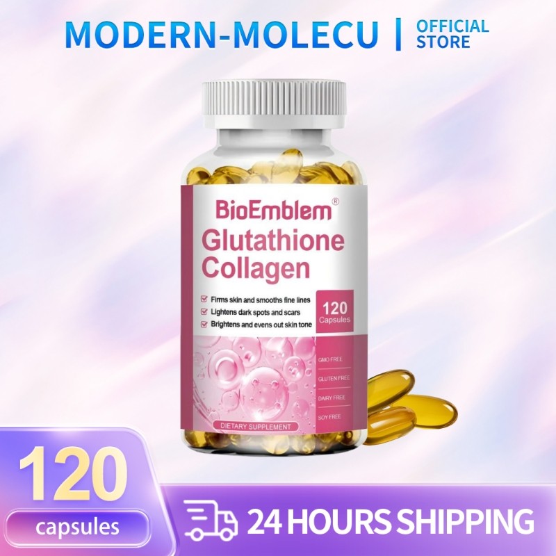MODERN-MOLECU Glutathione Collagen Suplemen 120 Kapsul, diformulasikan khusus untuk mencerahkan kuli