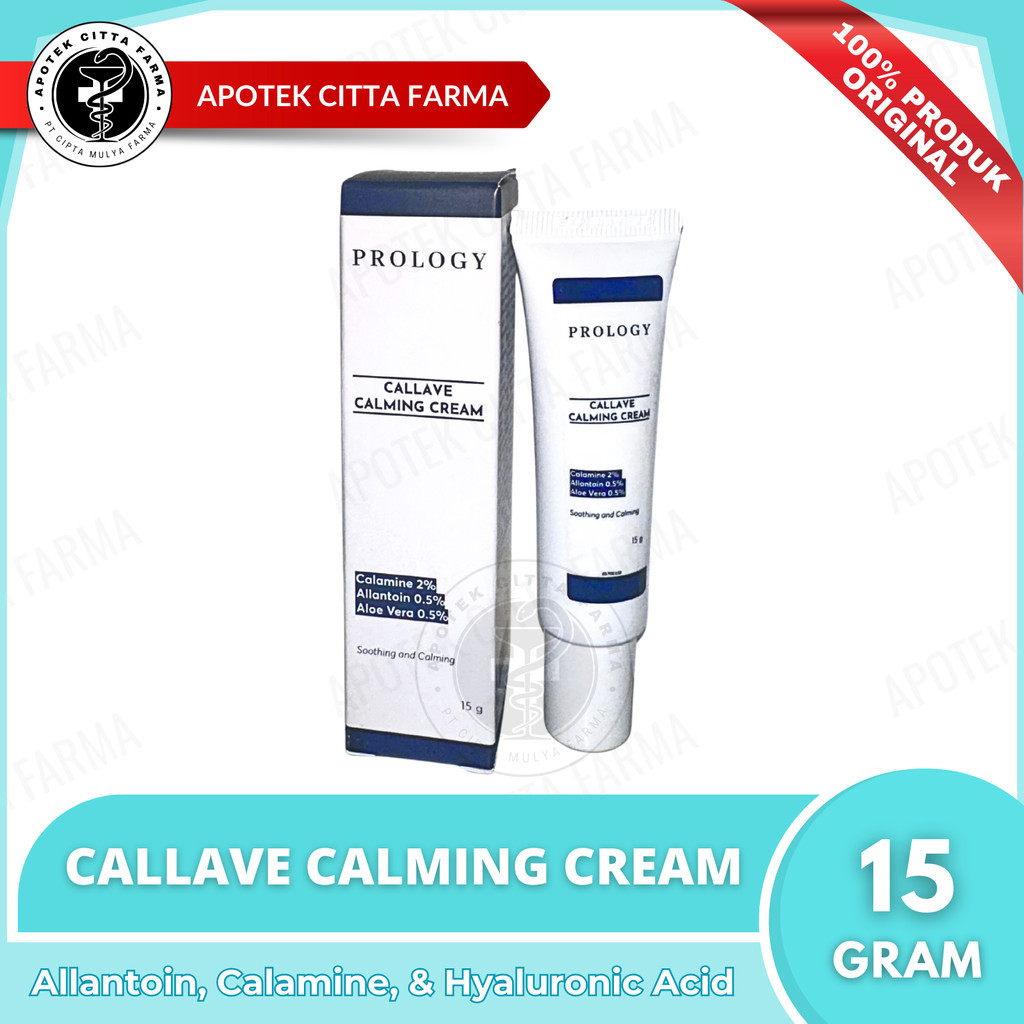 Prology Callave Calming Cream 15 g - Allantoin / Calamine / Sodium Hyaluronate / Menenangkan Kemerah