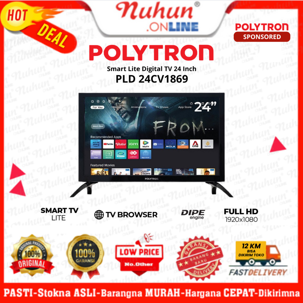 Polytron TV Smart 24 Inch PLD 24CV1869 DVB-T2