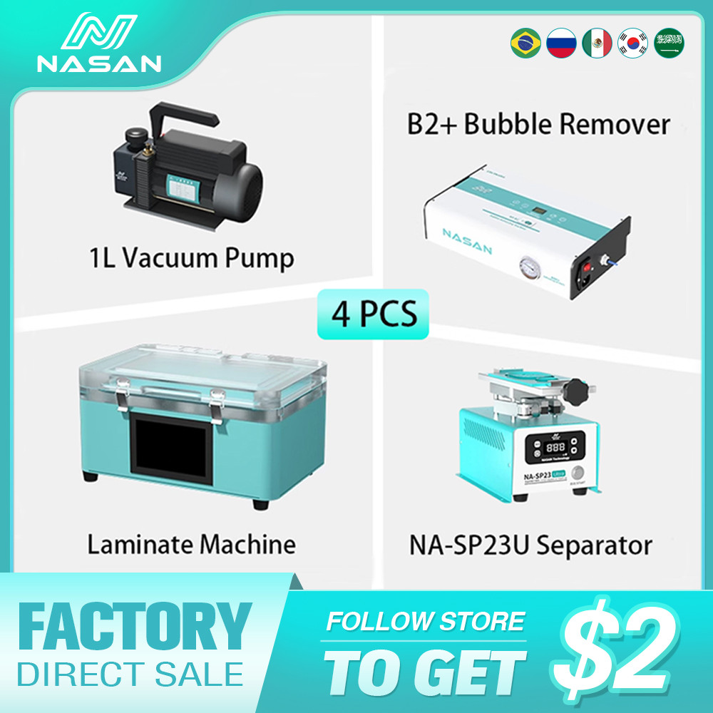 NASAN SUPA Lite LCD Laminating Maine For Flat Curved Screen LCD Repair Air Bag Lamination B2+ Bubble