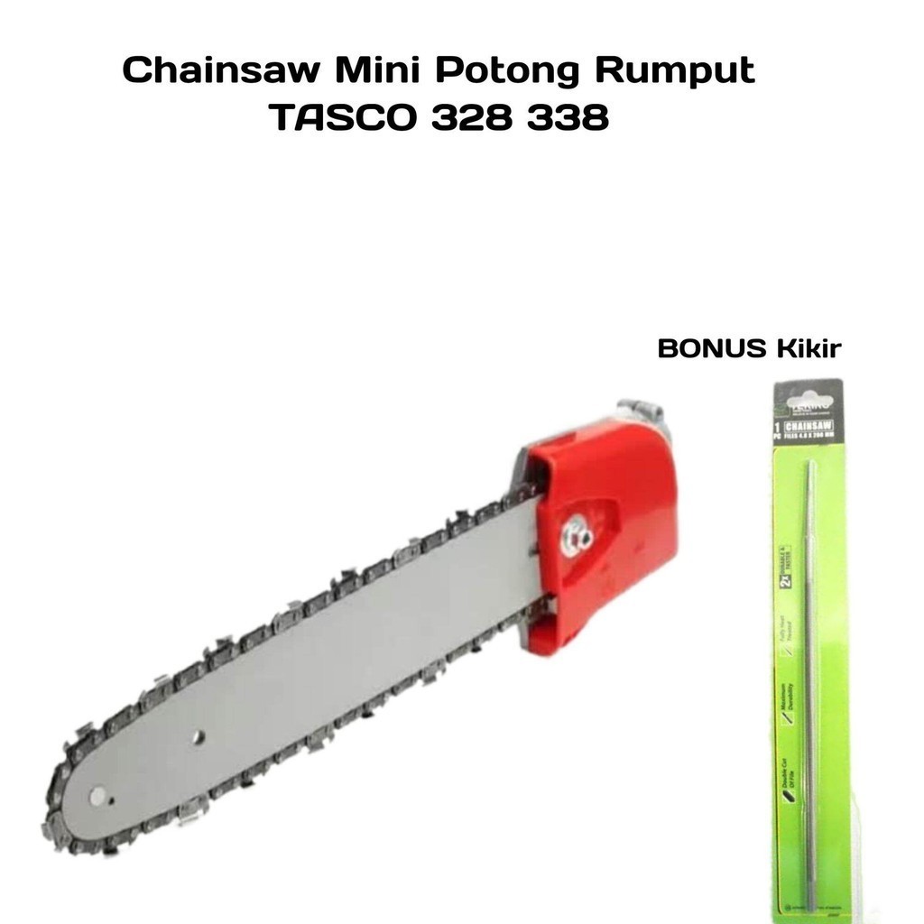 CHAINSAW MESIN POTONG RUMPUT Chainsaw Mini Potong Rumput Tasco *7 + Bonus Kikir