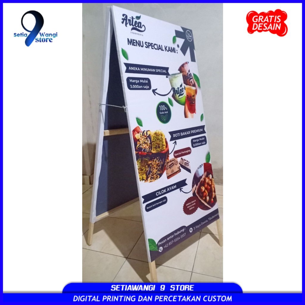 STAND BANNER Lipat Segitiga Promosi