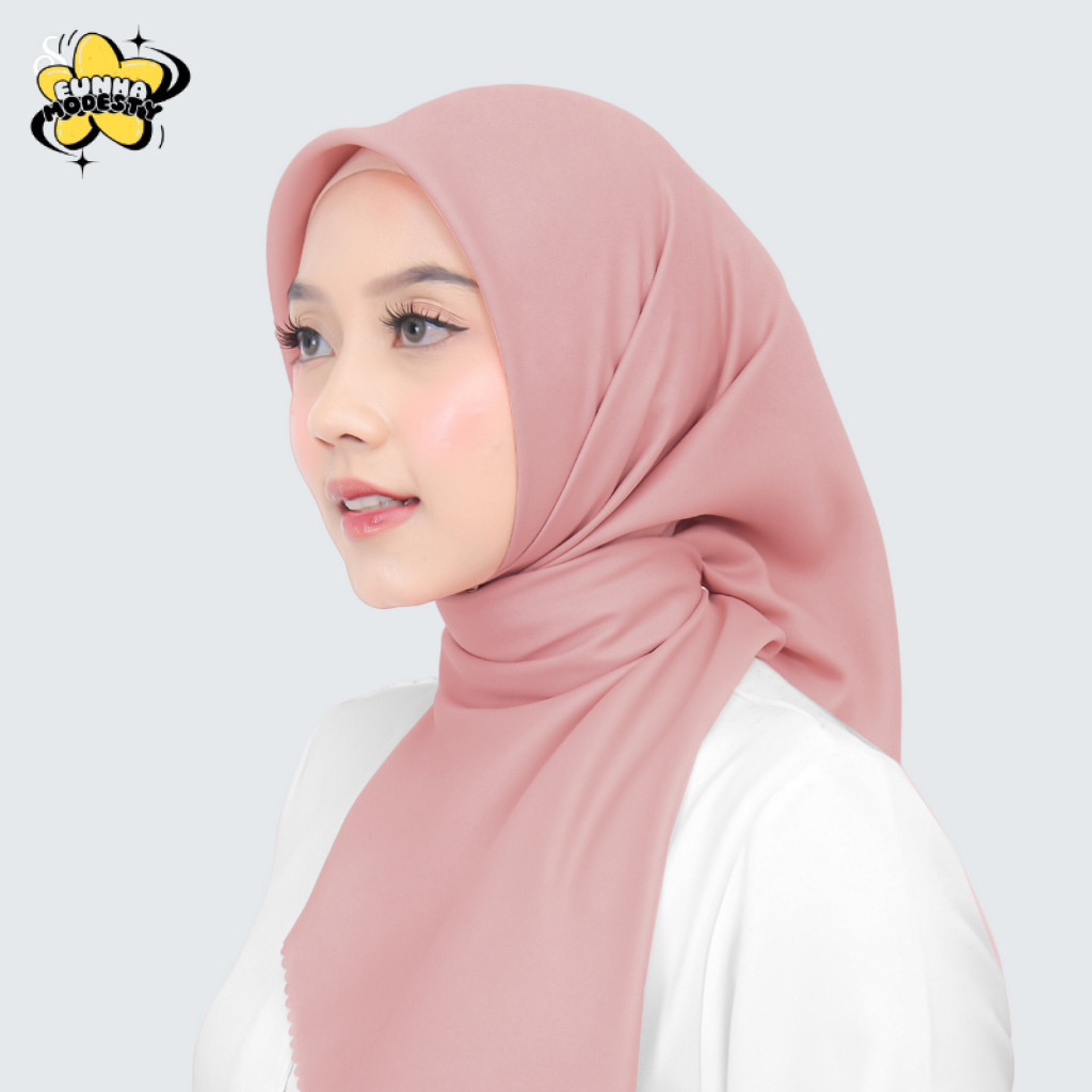 Hijab Segiempat Shinar Ansania Glamour Best Quality Size 110X110 Pinggiran Lacer Cut / Hijab Segi Em