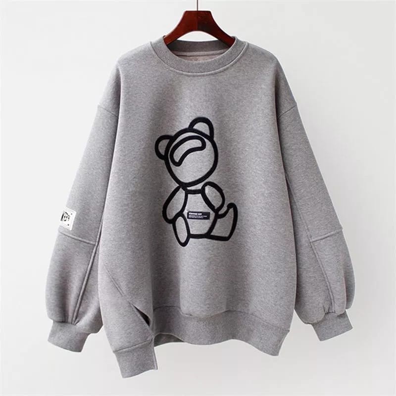Clovera —— (Real Picture) Oversize Sweater Wanita Zaneta Sweat Fleece Sweter Fashion Korean Style