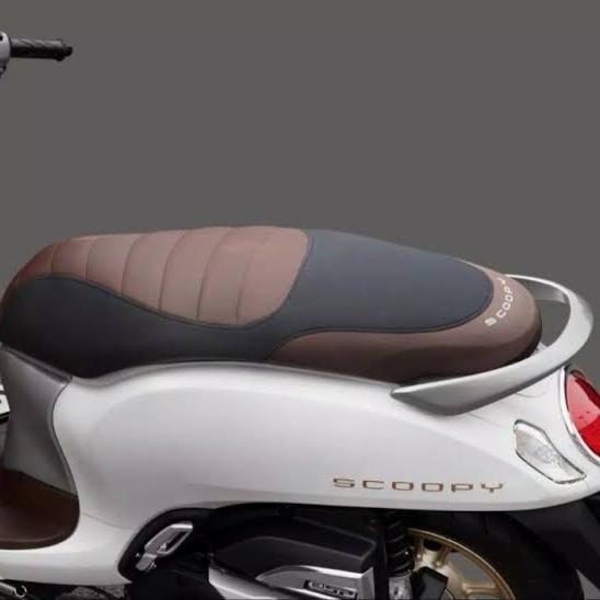Sarung Jok / Seat Cover Honda Scoopy 2021 ORIGINAL - coklat hitam