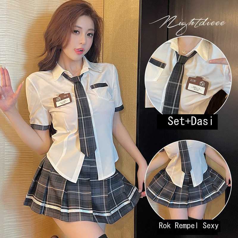 Seragam Wanita Sexy Cosplay Pelajar Baju Kostum Sexy Lingerie