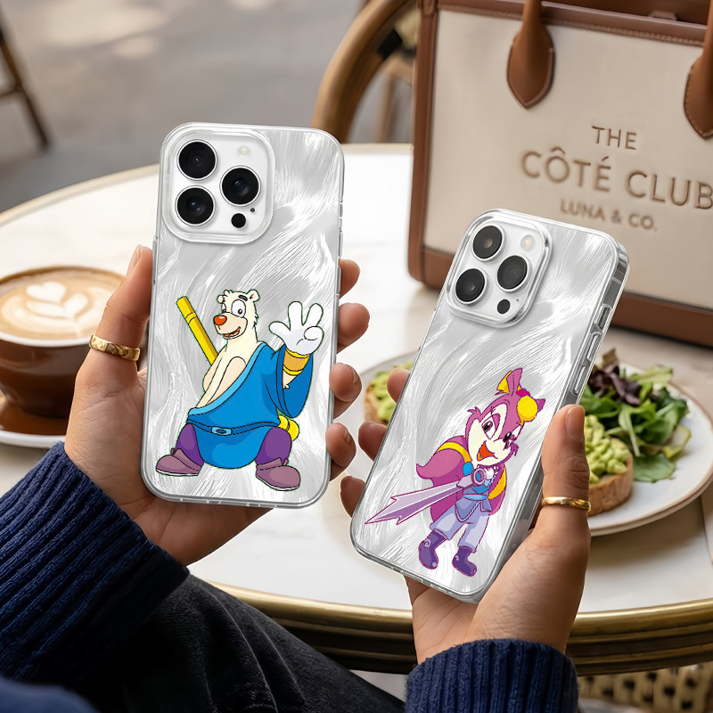 Nostalgic Zi Tu and Da Ben Couple Design Case IPhone11 12 13 14 15Pro&Promax 16Plus XR XSMAX Durable