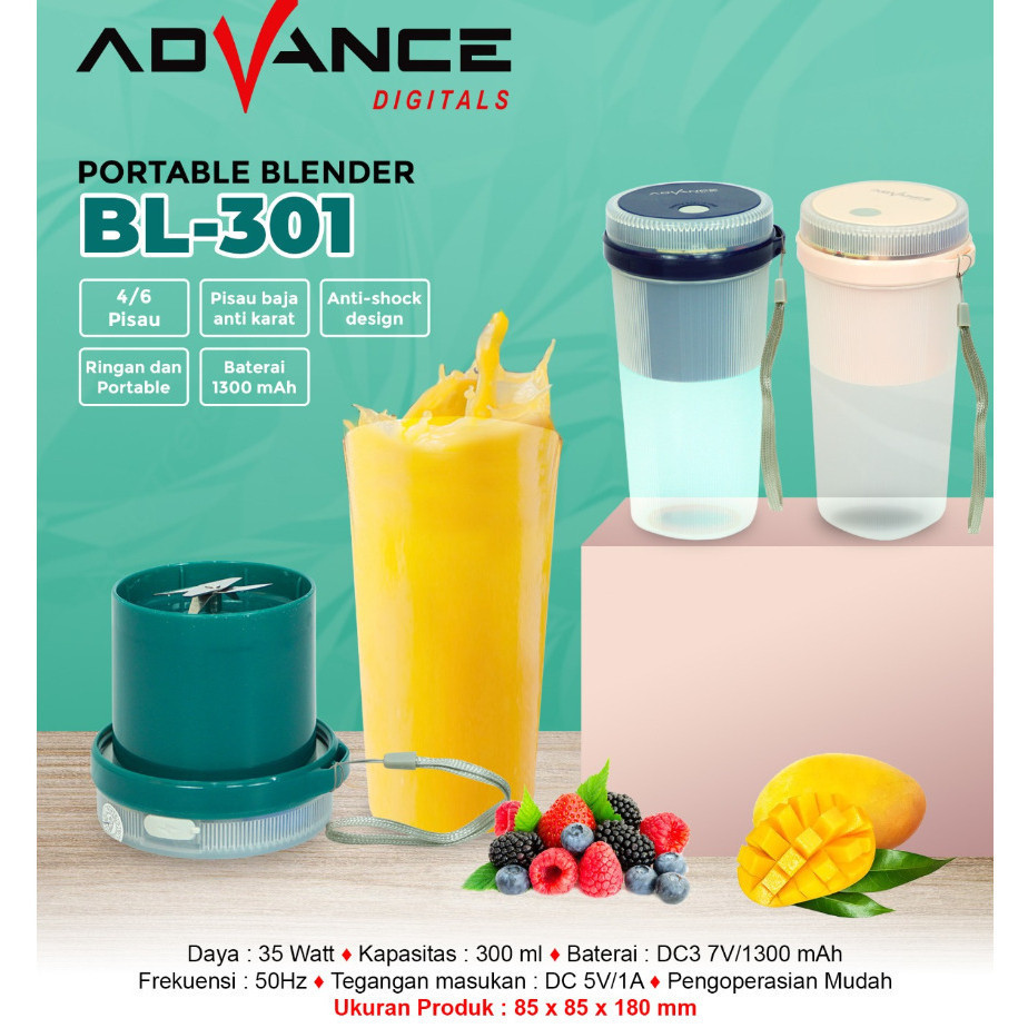 BL-301 ADVANCE BLENDER PORTABLE BLENDER JUS PRAKTIS BL 301 ADVANCE BLENDER KEKINIAN ADVANCE BL301
