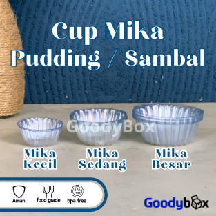 Goodybox - Tray Mika Saos Sambal Kecap Cup Kecil Sedang Besar Pudding Agar-agar Jelly