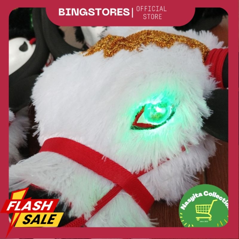 Mainan Banteng Anak Bahan Spon - Bantengan Mberot Bulu Rasfur Mata Nyala - Dolls, Toys BP